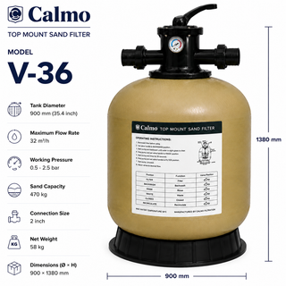 فیلتر شنی استخر کالمو مدل V-36