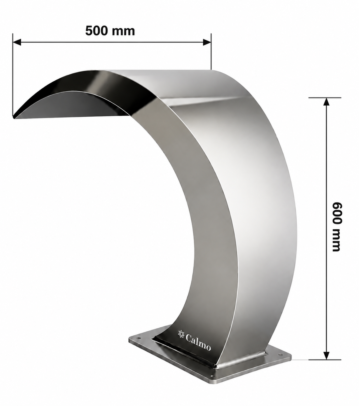 نازل آبشاری استیل کالمو مدل CFM-500-600/B با ابعاد ۶۰۰×۵۰۰ میلی‌متر